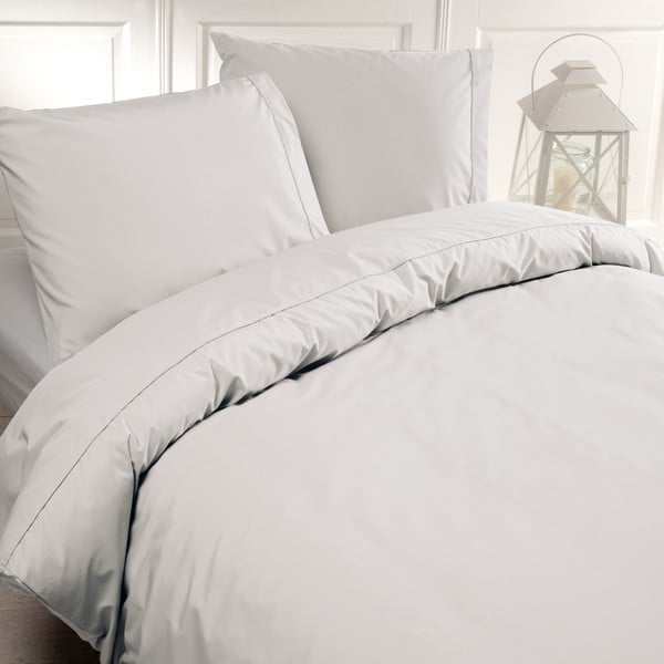 Lenjerie de pat Ekkelboom Monte Carlo, albă, 135 x 200 cm