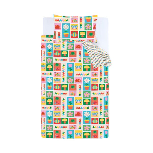 Lenjerie de pat pentru copii pentru pat dublu 200x200 cm Curious Caterpillar – Catherine Lansfield