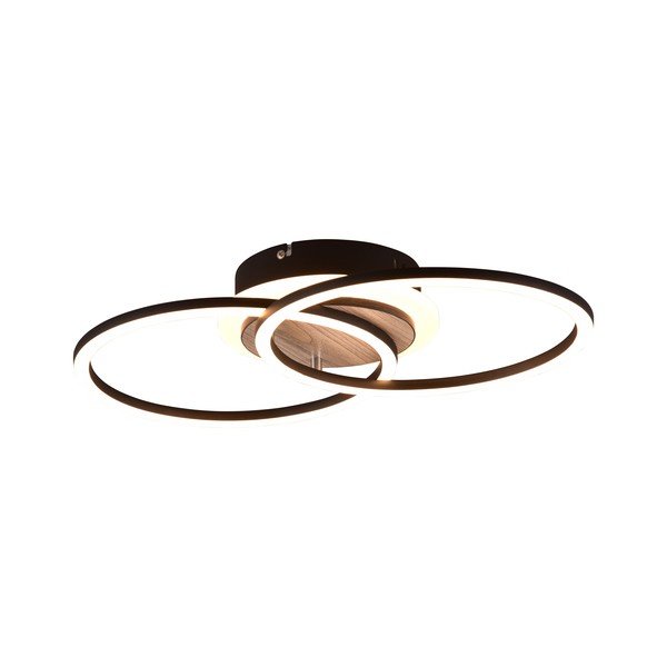 Plafonieră neagră-maro LED cu intensitate reglabilă 28x46 cm Giro – Reality-image-1