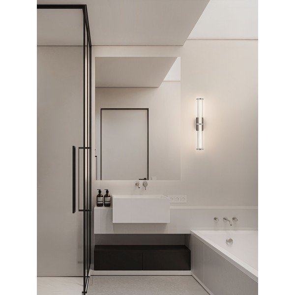 Aplică de perete negru-mat/argintiu-mat LED cu intensitate reglabilă din metal Pheme – Nova Luce-image-1