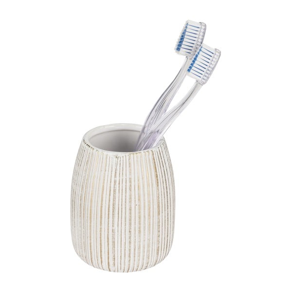 Suport pentru periuța de dinți alb-auriu din ceramică Pascoli – Wenko-image-2