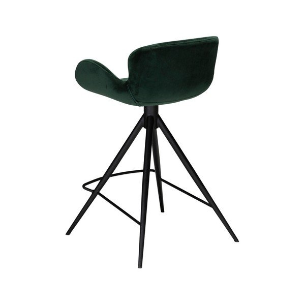 Scaun bar DAN–FORM Denmark Gaia Velvet, înălțime 87 cm, verde închis-image-2