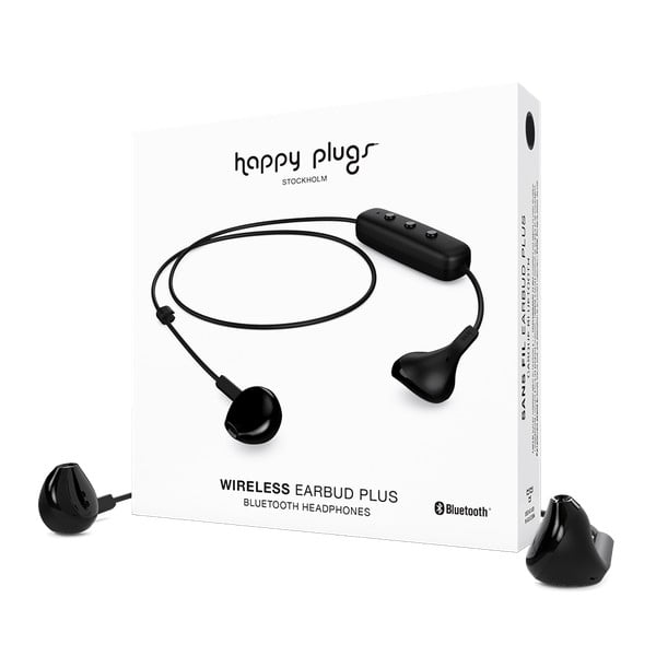Căști wireless Happy Plugs Earbud, negru