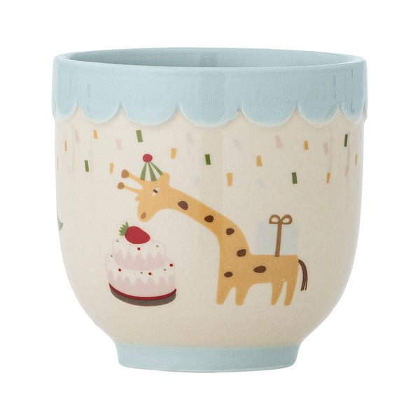 Cană pentru copii albastră/crem din gresie 150 ml Celebrate – Bloomingville Mini