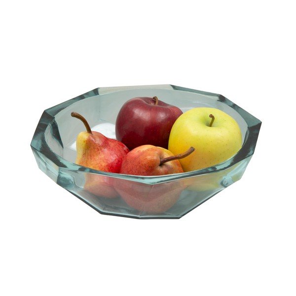 Bol din sticlă reciclată Mauro Ferretti Stone, ø 25 cm, albastru-image-2