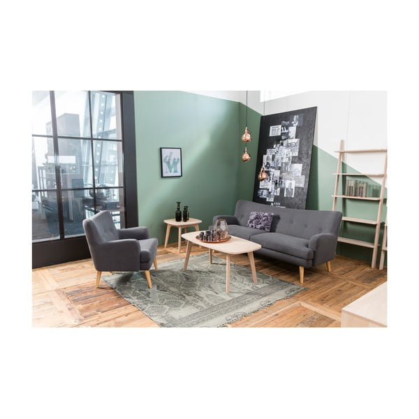 Măsuță cu baza din lemn de stejar Actona Martel, ⌀ 58 cm-image-2