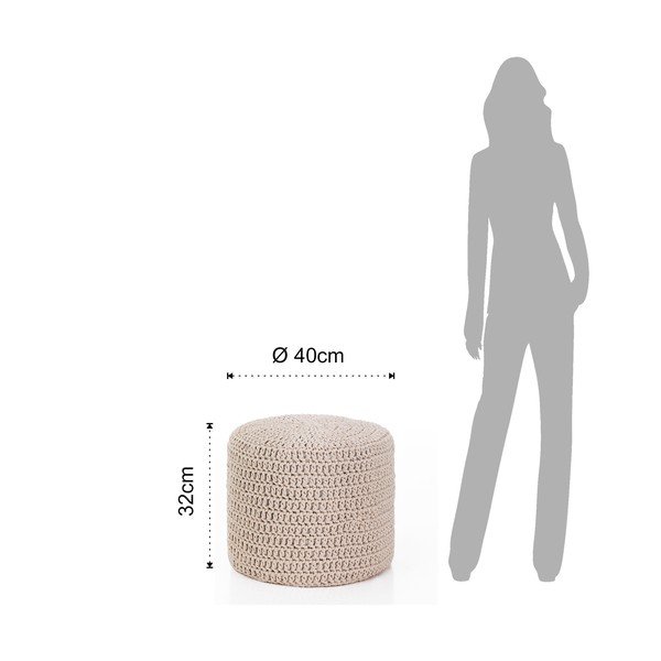 Taburet Tomasucci Choose, ø 40 cm, crem-image-2