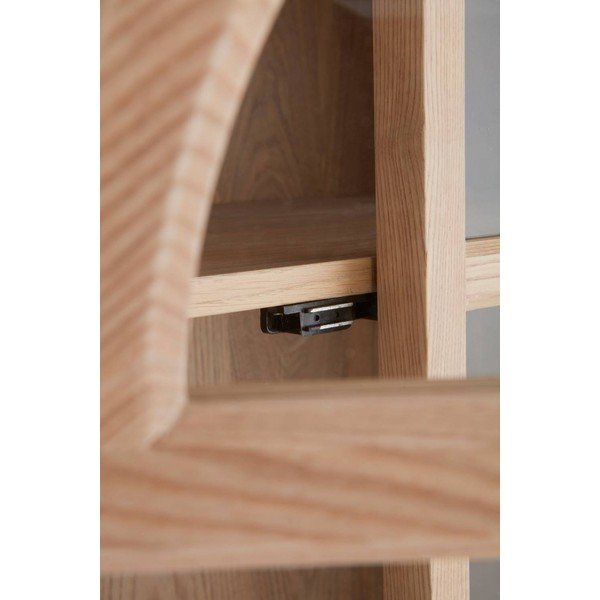 Vitrină în culoare naturală deschisă cu aspect de lemn de frasin 90x195x40 cm Sandor – Jotex-image-2