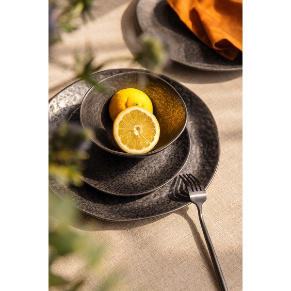 Serviciu de masă 18 buc. din gresie Dark Moon – Bonami Selection-image-3