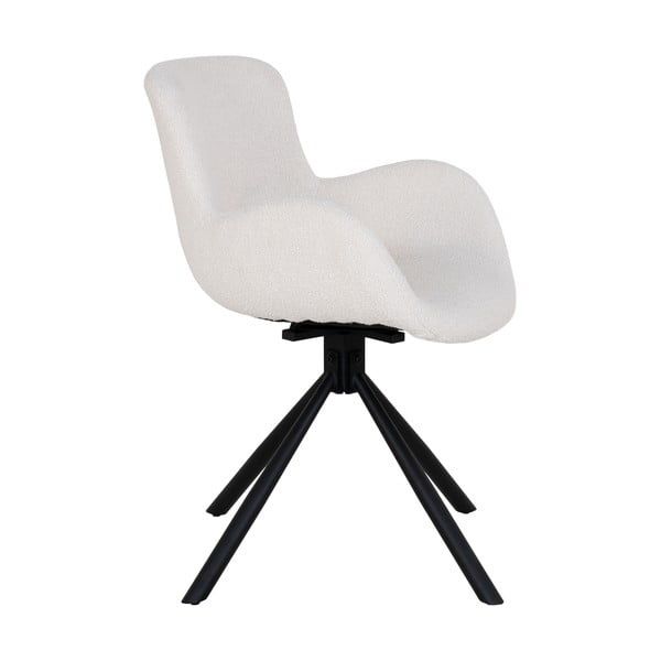 Set de scaune de sufragerie alb cu cotiere 2 buc. tapițat Amorim – House Nordic-image-4