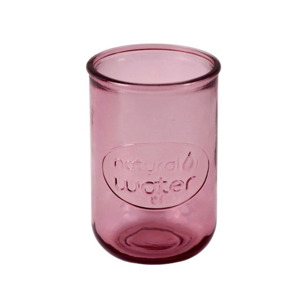 Pahar din sticlă reciclată Ego Dekor Water, 400 ml, roz închis