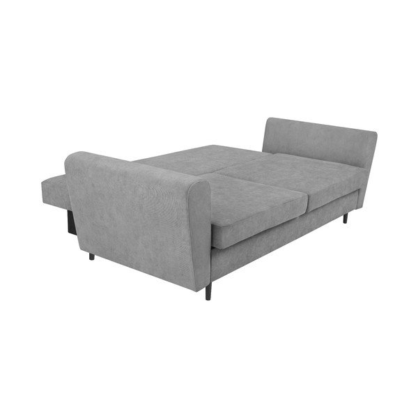 Canapea extensibilă cu 3 locuri și spațiu pentru depozitare Cosmopolitan Design Lyon, gri-image-4