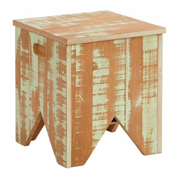 Scăunel cu spațiu de depozitare din lemn masiv de pin Støraa Marilyn, verde
