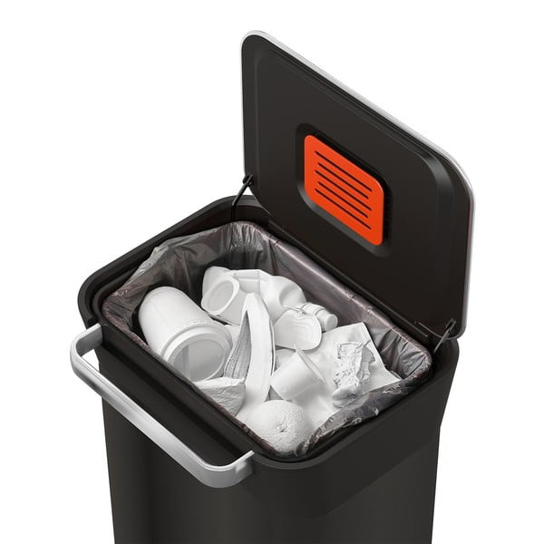 Coș de gunoi negru cu pedală din oțel 30 l Titan – Joseph Joseph-image-4