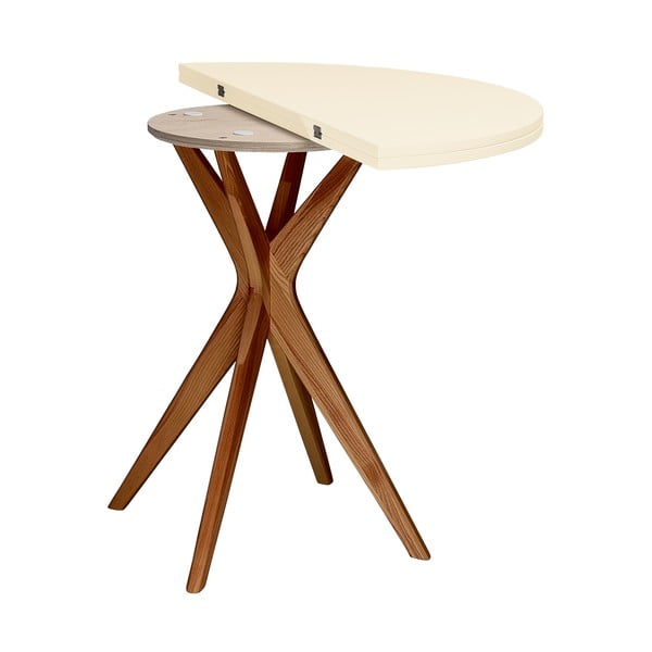 Masă de dining rotundă extensibilă 45x90 cm Jubi – Ragaba-image-3