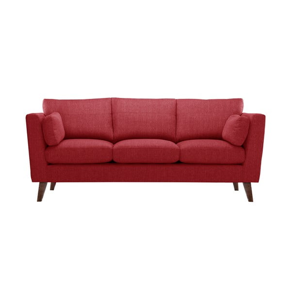 Canapea pentru 3 persoane Jalouse Maison Elisa, roșu clasic