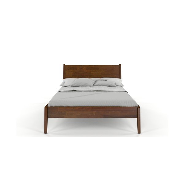 Pat matrimonial în culoare naturală din lemn de pin 180x200 cm – Skandica-image-1