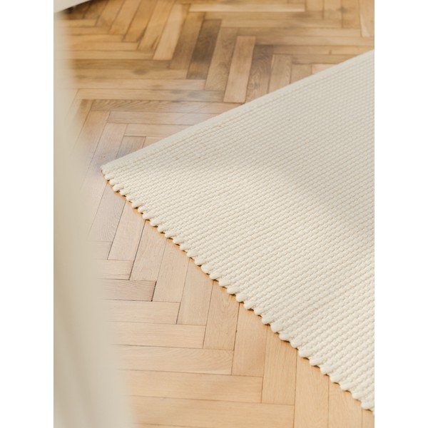 Covor bej țesut manual din lână 200x300 cm Talo – noo.ma-image-4