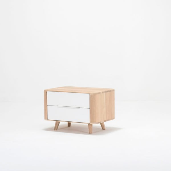 Noptieră din lemn de stejar Gazzda Ena One, 60 x 42 cm-image-4