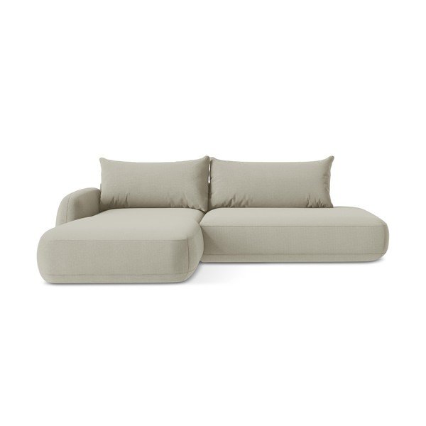 Colțar bej extensibil (cu colț pe partea stângă/cu șezlong) Hale – Makamii