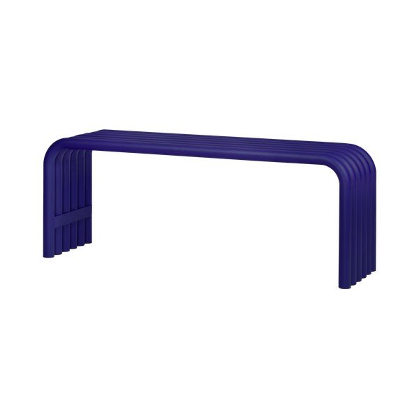 Bancă de grădină albastră din metal Nokk – noo.ma