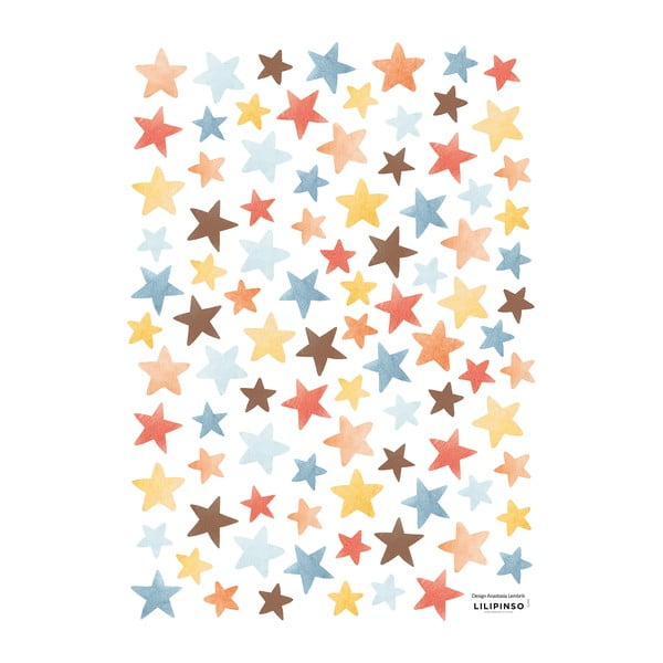 Autocolante pentru copii 93 buc. 30x42 cm Colorful Stars – Lilipinso