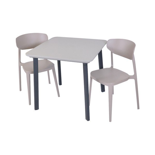 Scaun de grădină maro deschis din plastic Mare – Rojaplast-image-1