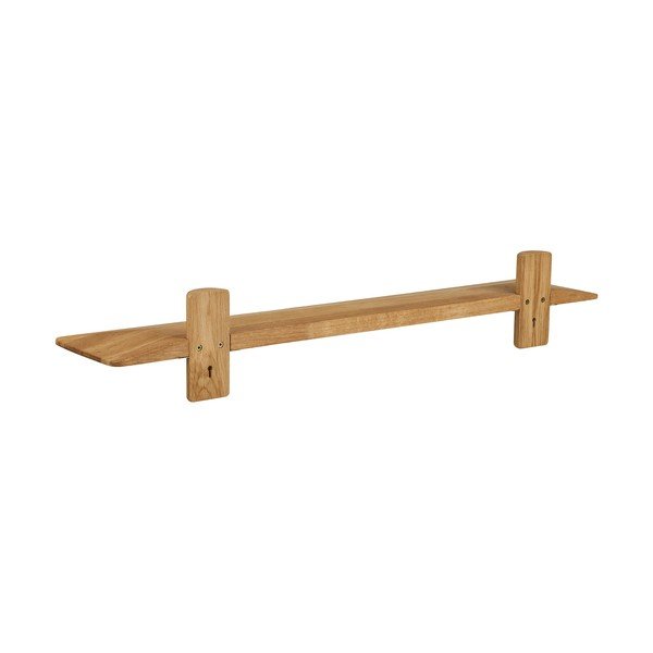 Raft în culoare naturală deschisă din lemn de stejar 110 cm Calcata – House Nordic-image-4