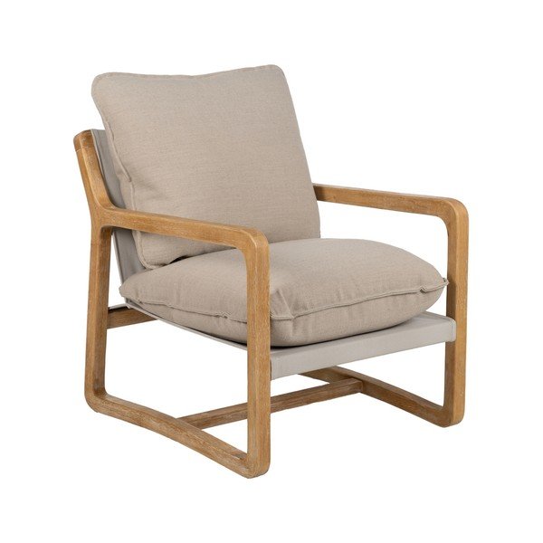 Fotoliu bej/în culoare naturală – Ixia