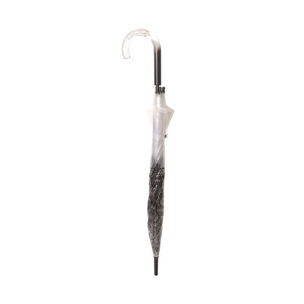 Umbrelă transparentă rezistentă la vânt Ambiance Black Paisley, ⌀ 85 cm-image-1