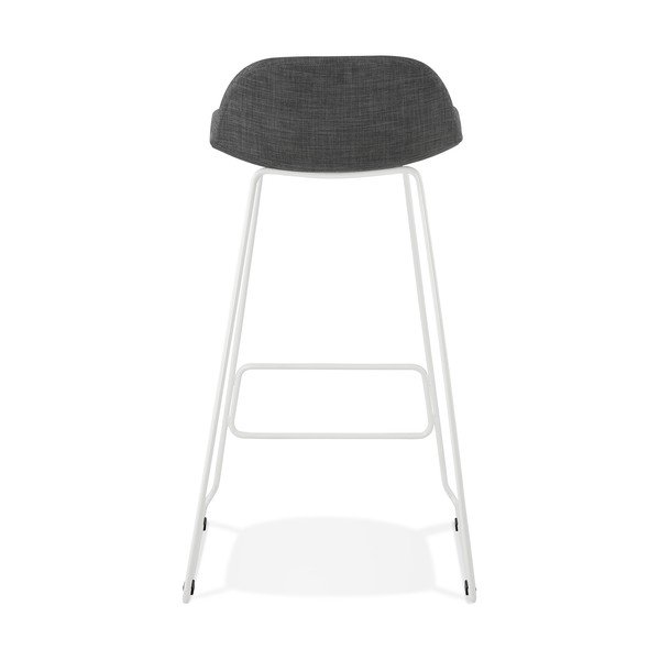 Scaun de bar cu picioare albe Kokoon Vancouver, înălțime 76 cm, gri-image-4