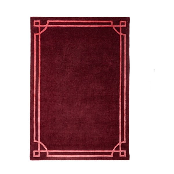 Covor burgundy țesut manual din lână 160x230 cm Gatsby – Flair Rugs