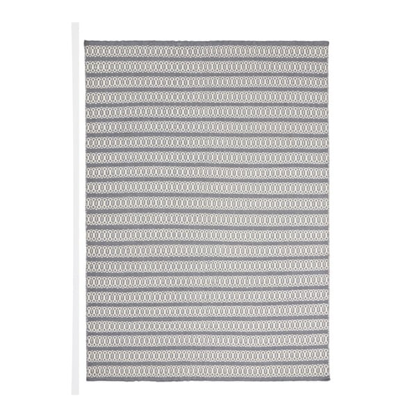 Covor țesut manual Linie Design Valmora, 140 x 200 cm, gri - albastru 