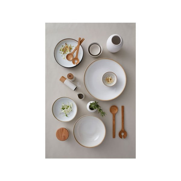 Vază albă din gresie (înălțime 12,5 cm) Gastro Cream – Bitz-image-1