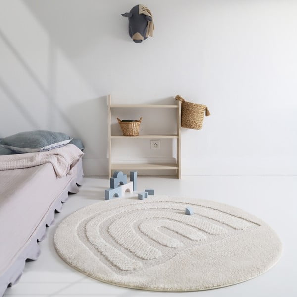 Covor pentru copii crem ø120 cm Rainbow Dream S – Nattiot-image-3