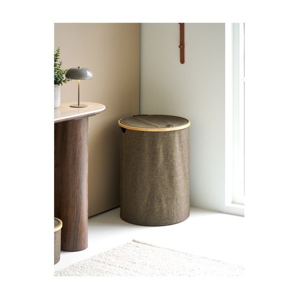 Coș de rufe maro din material textil Noto – House Nordic-image-1