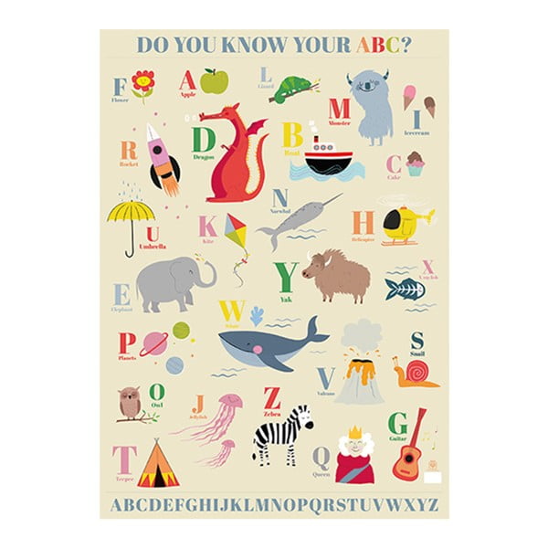 Hârtie pentru împachetat alfabet Rex London Animals ABC