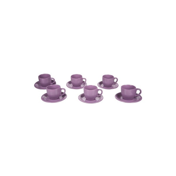 Set 6 ceșcuțe cu farfurioară Kaleidos Tea Provence