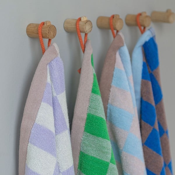 Prosop verde din bumbac organic 50x90 cm Retro – Mette Ditmer Denmark-image-2