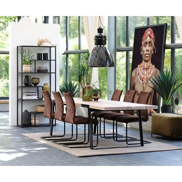 Bibliotecă metalică Canett Lite, înălțime 188 cm, negru-image-4