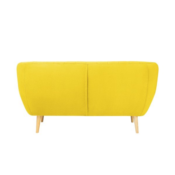 Canapea cu tapițerie din catifea Mazzini Sofas Sardaigne, 158 cm, galben-image-4