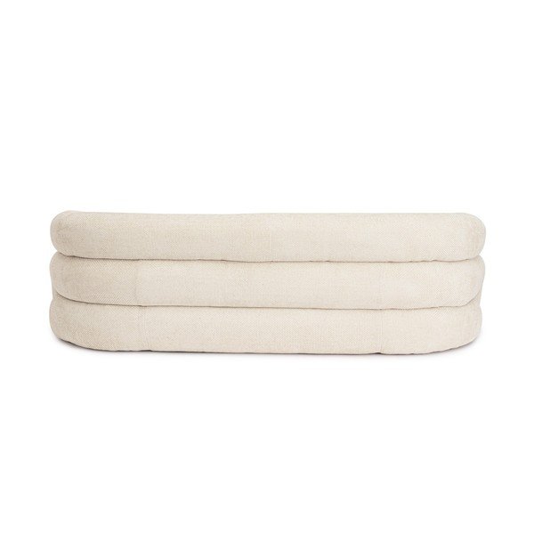 Canapea crem cu tapițerie din chenille 200 cm Clemence – Bizzotto-image-4