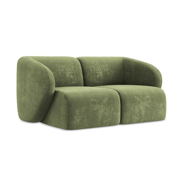 Canapea verde cu tapițerie din chenille 174 cm Lani – Makamii-image-1