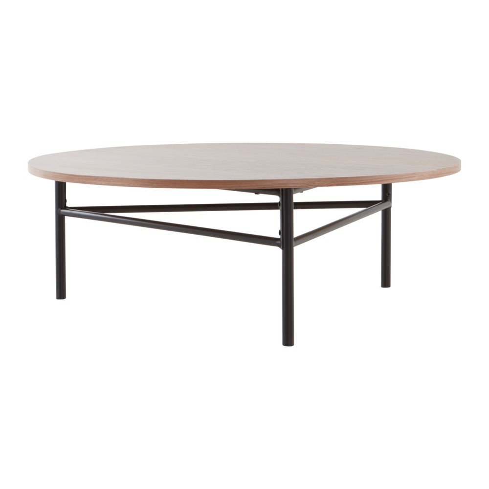 Măsuță de cafea în culoare naturală închisă rotundă din metal ø 100 cm Valley – Jotex
