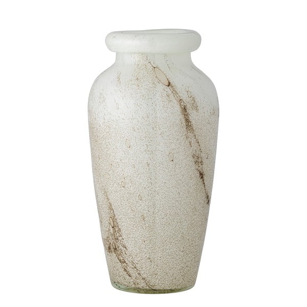 Vază albă din sticlă Lenore – Bloomingville