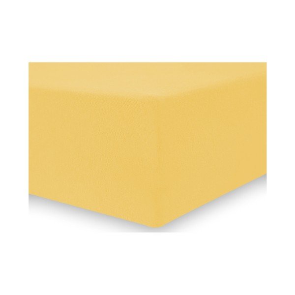 Cearșaf de pat cu elastic DecoKing Nephrite, 220–220 cm, galben - portocaliu-image-1