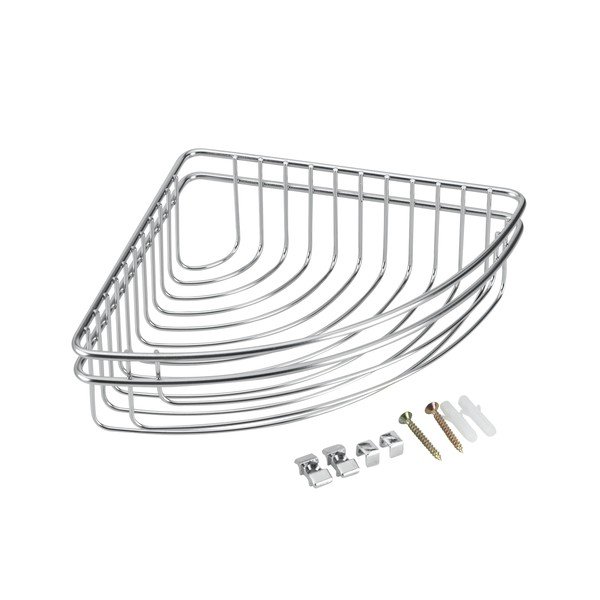Suport pe colț pentru baie Metaltex Cuba L, lungime 19 cm