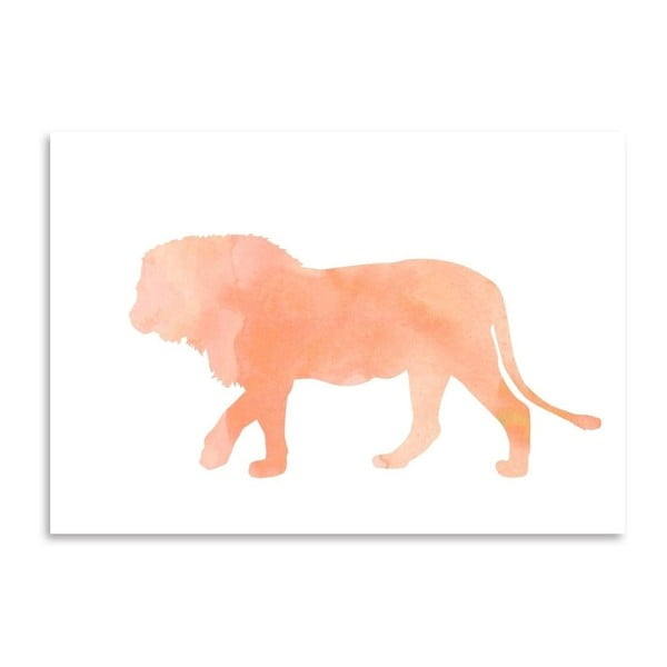 Poster Americanflat Lion Blush, 30 x 42 cm
