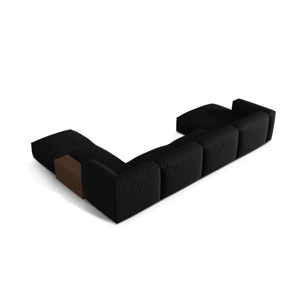 Colțar modular negru (cu colț pe partea dreaptă/în formă de "U") Martina – Micadoni Home-image-3