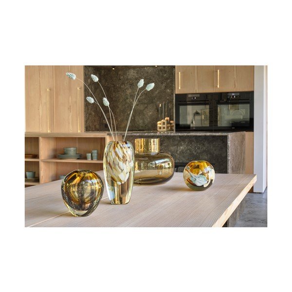 Vază portocalie din sticlă lucrată manual (înălțime 21 cm) Otea – Villa Collection-image-1